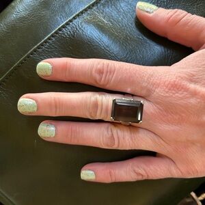 Elegant Silver and Topaz Gemstone Ring